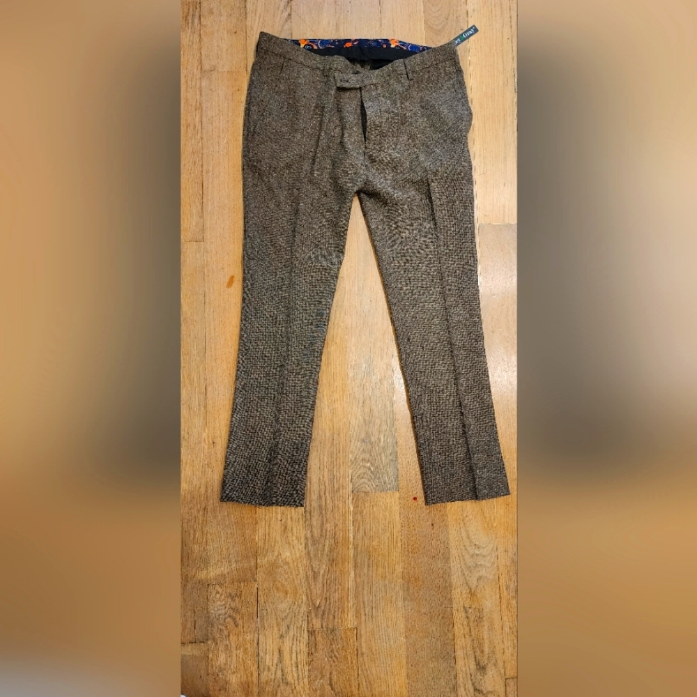 Paisley & Gray men pants - SLIM - CARAMEL DONEGAL 36w /32 length